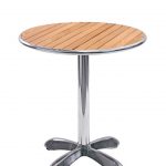 M0873 Table ronde aluminium | chêne