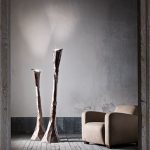 M1619 Lampe de sol métal travaillé