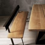 M1628 Banc métal / bois massif