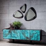 M1723 Buffet 4 portes laiton acidé