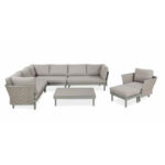 M2046 Salon complet Aluminium 5 pièces