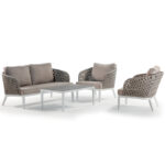 M2048 Ensemble salon Aluminium 4 pièces