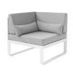 M0846 Fauteuil d'angle aluminium mat