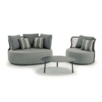 M2621 Salon en aluminium 3 pièces