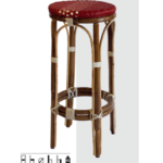 M0561 Tabouret haut Rotin naturel