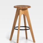 M3015 Tabouret haut en bois massif | Frêne | H76