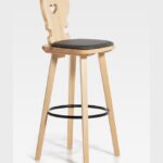 M3021 Chaise haute en bois massif | Frêne
