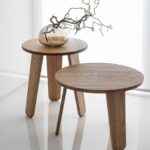 M4566 Table d'appoint en bois massif